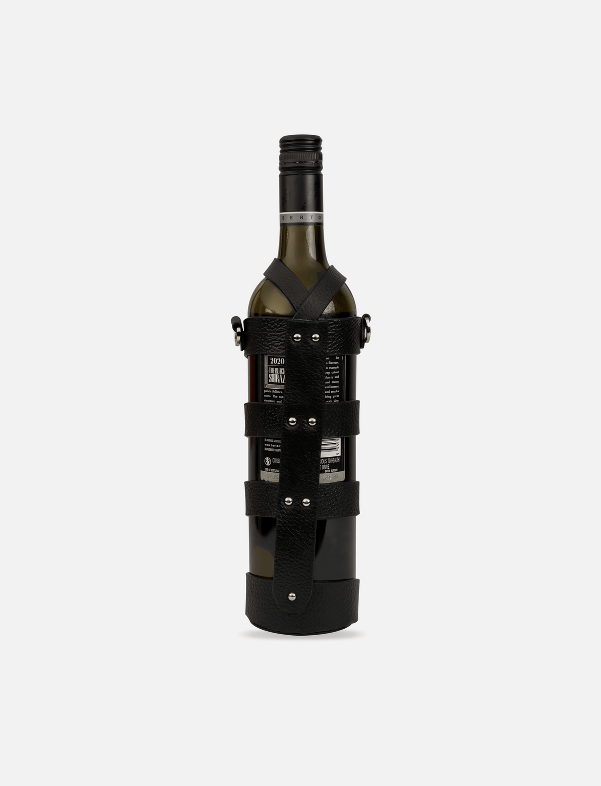 Sustainable wine bottle or a water bottle case made ethically and responsibly in India with upcycled pure leather. It is consciously and sustainable designed by using scraps and waste of high quality leather.