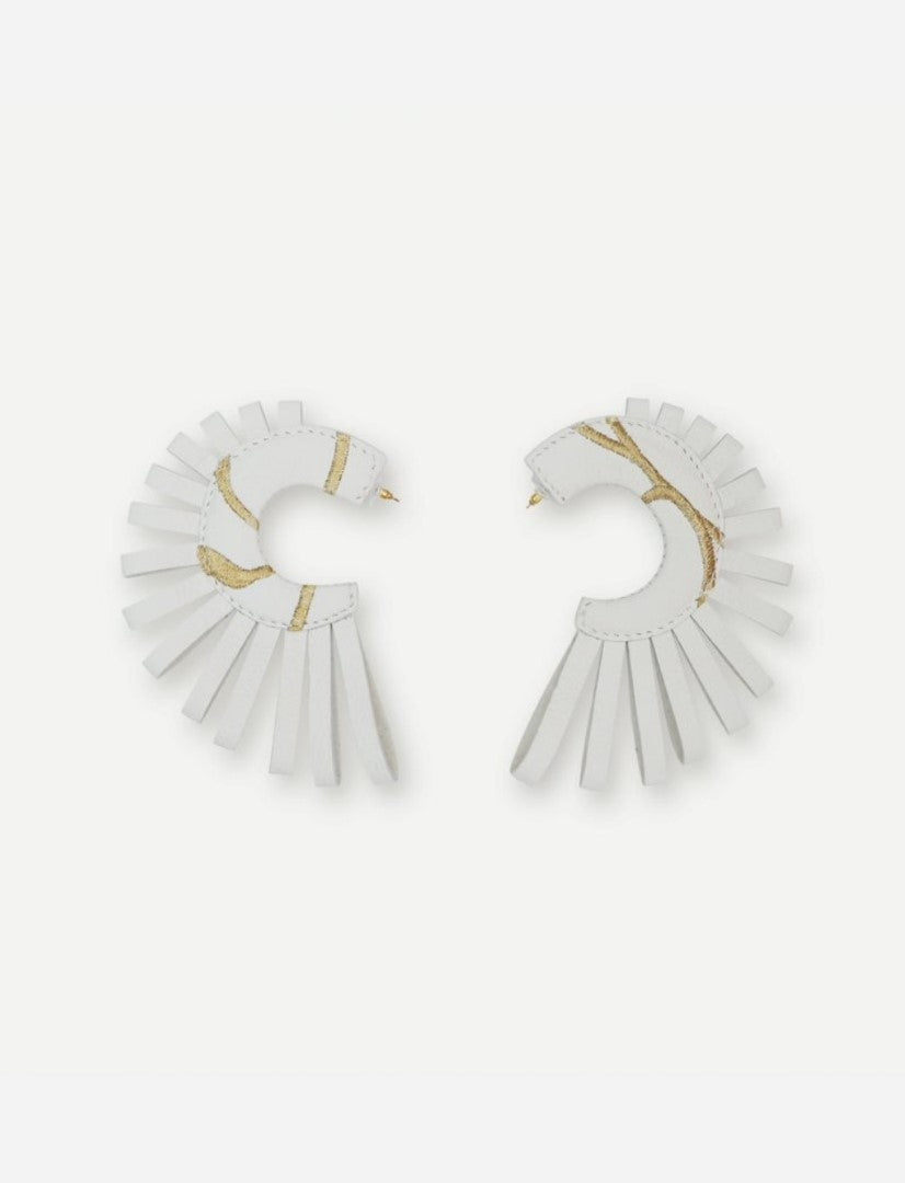 Marina Hoops in Ivory