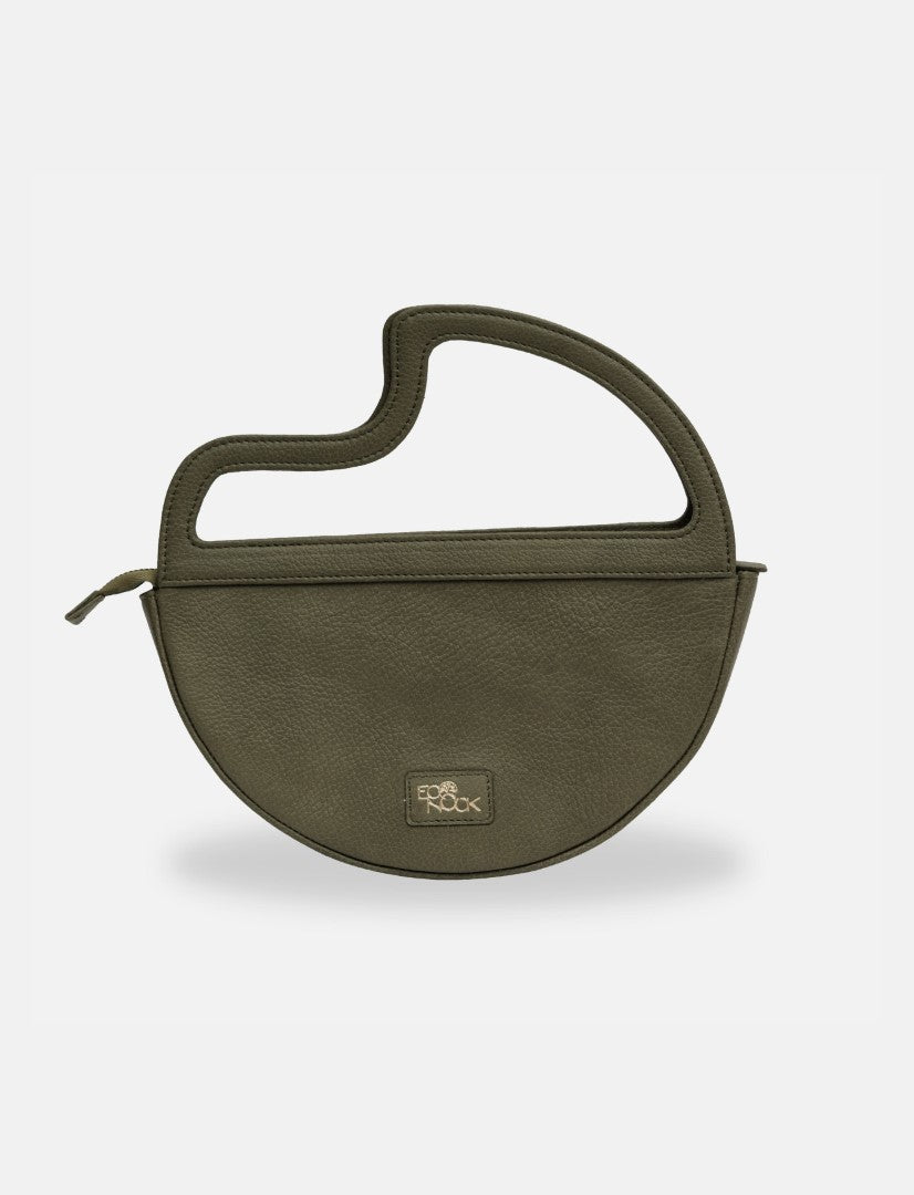 Maeve Crescent Clutch in Olive