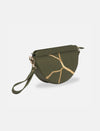 Maeve Crescent Wristlet in Olive